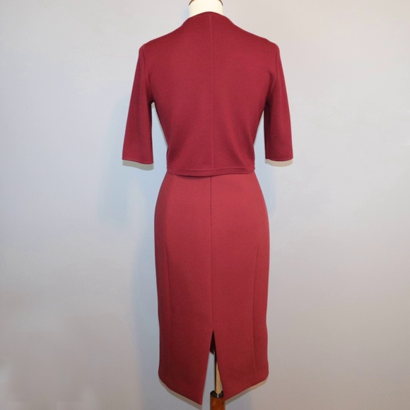 Wool Dress & Matching Cropped Cardigan Bolero SET - Picture 6 of 8